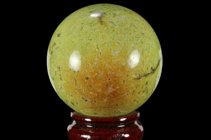 Polished Green Opal Sphere - Madagascar #95865